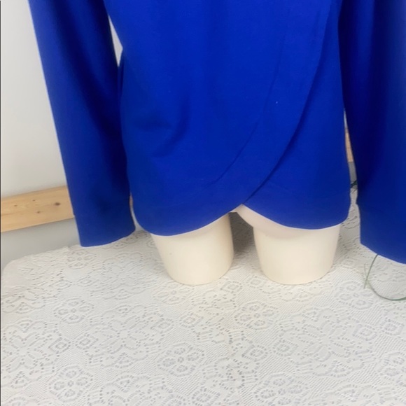 Sam Edelman Blue Cross Back Hoodie Sweater - Picture 7 of 11